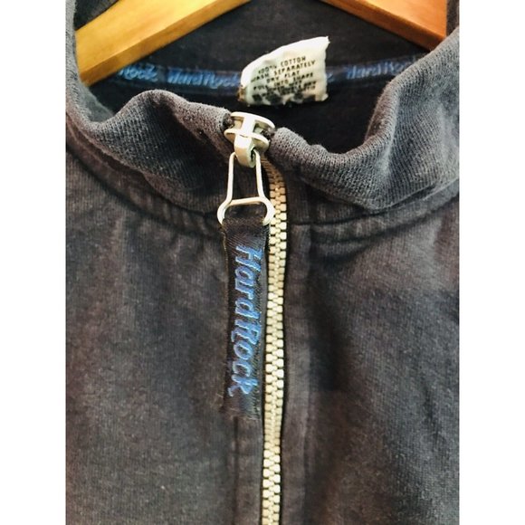 Hard Rock Cafe London Sweater Mens Large Blue Flaw - Picture 3 of 6